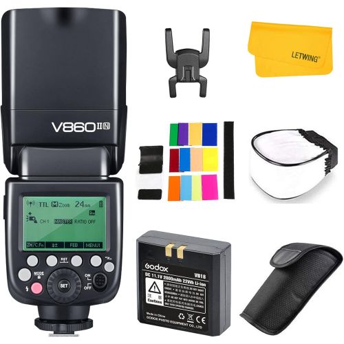  [아마존베스트]Godox V860II-N 2.4G TTL Li-on Battery Camera Flash Compatible for Nikon D800 D700 D7100 D7000 D5200 D5100 D5000 D300 D300S D3200 D3100 D3000 D200 D70S D810 D610 D90 D750 (V860II-N)