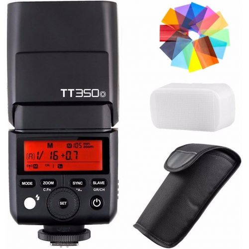  [아마존베스트]Godox TT350O 2.4G HSS 1/8000s TTL GN36 Camera Flash Speedlite for Olympus/Panasonic Mirrorless Digital Camera w/EACHSHOT Color Filters