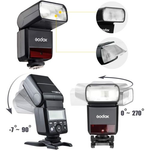  [아마존베스트]GODOX TT350N 2.4G High-Speed Sync 1/8000s GN36 TTL Wireless Master Slave Flash Speedlite for Nikon D750 D750 D800 D70 D7100 D5200 D5100 Digital Camera (TT350N)