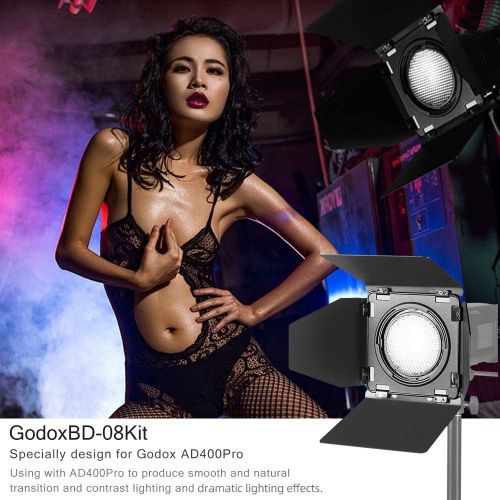  [아마존베스트]GODOX BD-08 Flash Accessories Kit for Godox AD400Pro Outdoor Flash (Honey Comb,Four-Wing Reflector and Four Color Filters) Godox AD400 Accessories (BD-08)