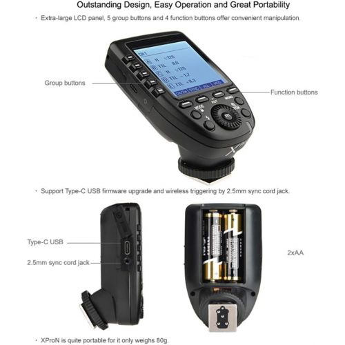  [아마존베스트]Godox Xpro-N TTL Wireless Studio Flash Trigger Transmitter Compatible for Nikon Cameras, 2.4G X System 1/8000s HSS,TTL-Convert-Manual Function,11 Customizable Functions