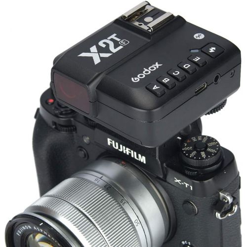  [아마존베스트]Godox X2T-F 2.4G Wireless Flash Trigger Transmitter for Fuji with TTL II HSS 1/8000s Group Function LED Control Panel Firmware Update