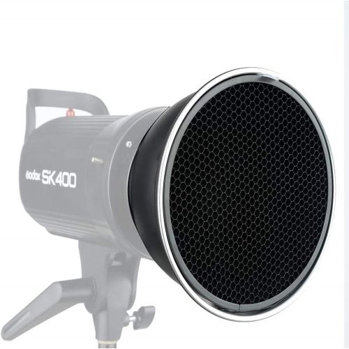  [아마존베스트]Godox 7/18cm Standard Reflector Diffuser with Honeycomb Grid 20/40/60 Degree for Bowens Mount Studio Light Strobe Flash