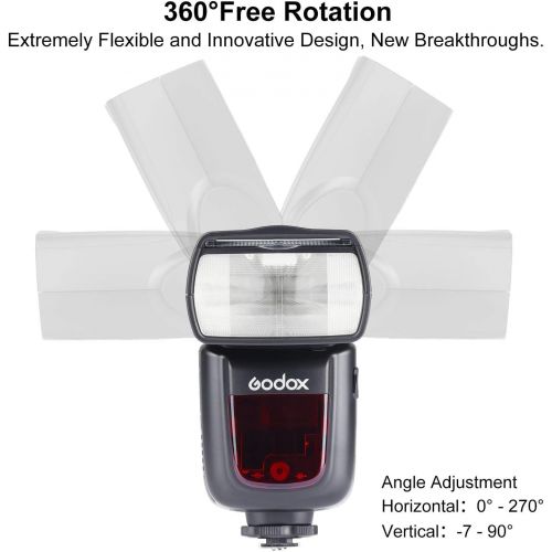  [아마존베스트]GODOX V860II-C Kit E-TTL High-Speed Sync 1/8000s 2.4G GN60 Li-ion Battery 1.5s Recycle Time Camera Flash Speedlite Light for Canon EOS Cameras with Color Filters & Diffuser (V860II