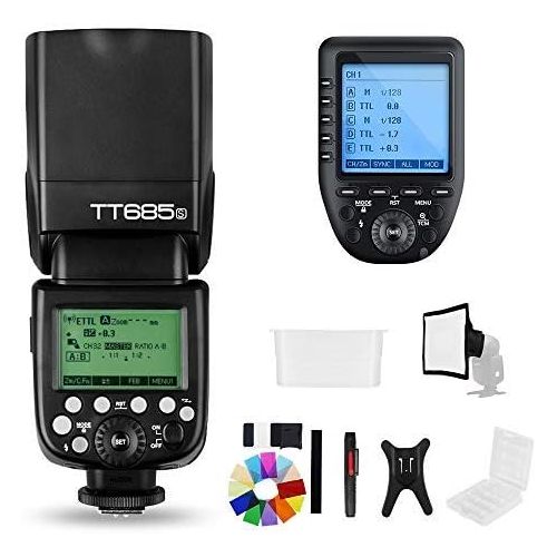  [아마존베스트]Godox TT685S 2.4G HSS TTL GN60 Flash Speedlite+ Xpro-S Trigger Transmitter Kit Compatible for Sony A58 A7RII A7II A99 A9 A7R A6300