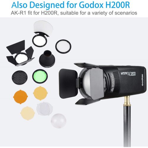  [아마존베스트]Godox Flash Diffuser Light Softbox Speedlite Flash Accessories Kit S-R1 & AK-R1 with Universal Mount Adpater for Canon, for Nikon, for Sony Speedlight and YONGNUO Speedlite