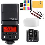 Godox GODOX TT350C Mini Flash TTL HSS 1  8000s 2.4G Wireless X1T-C Flash Trigger Transmitter 2.4G Wireless Remote Transmitter Compatible Canon Mirrorless Camera