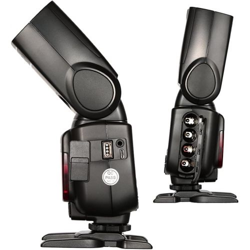  2pcs Godox TT685C HSS 18000S GN60 TTL Flash Speedlite with X1T-C 2.4G TTL Remote Wireless Flash Trigger with Color Filters, Flash Bounce Diffuser Cap for Canon EOS Cameras