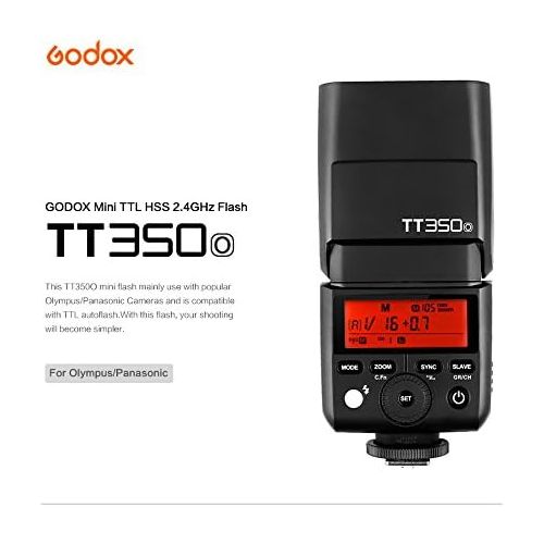  Godox Mini Speedlite TT350O Camera Flash TTL HSS GN36 with X1T-O Transmitter Compatible for Olympus e-m5 e-pl7
