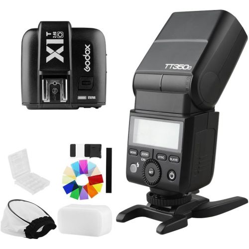  Godox Mini Speedlite TT350O Camera Flash TTL HSS GN36 with X1T-O Transmitter Compatible for Olympus e-m5 e-pl7