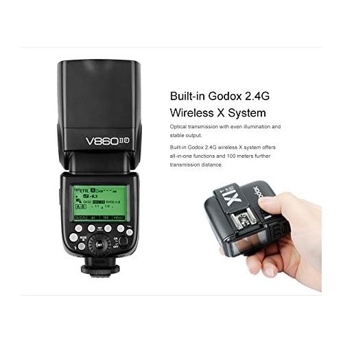  Godox V860II-F GN60 TTL HSS 18000s Speedlite Flash wLi-ion Battery + X1T-F Trigger Compatible for Fujifilm X-Pro21 X-T20