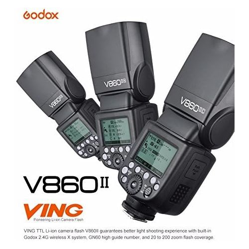  Godox V860II-C V860IIC Speedlite GN60 HSS 18000s TTL Flash Light +X1T-C Wireless Flash Trigger Transmitter Compatible for Canon