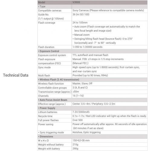  Godox V350S 2.4G Wireless Speedlite Camera Flash TTL 18000s HSS Built-in 2000mAh Li-ion Battery with Andoer Cleaning Cloth for Ony A77II A7RII A7R A58 A99 ILCE6000L A77II R