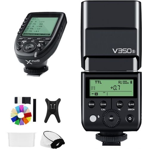  Godox V350S TTL HSS 18000s Speedlite Flash with Built-in 2000mAh Li-ion Battery with Xpro-S Transmitter Compatible for Sony A77 A77 II A7R