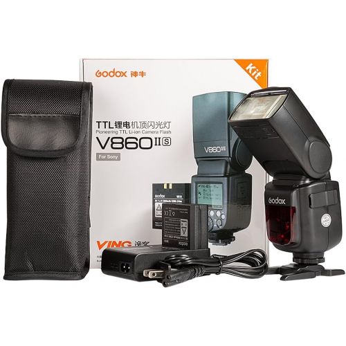  Godox V860II-S TTL 2.4G GN60 HSS 18000s Li-ion Battery Camera Flash Speedlite with X1T-S Flash Trigger for Sony HVL-F60M HVL-F43M HVL-F32M A7 A7R A7S A7II A7RII A58 A99 A6000 A630