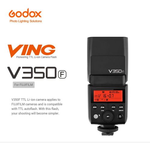  Godox 2X GODOX V350F 2.4G TTL Camera Flash Speedlite with Li-ion Battery, XPro-F TTL Wireless Flash Trigger for Fuji Fujifilm GFX50S X-Pro2 X-T20 X-T2 X-T1 X-Pro1 X-T10 X-E1 X-A3 X100F X