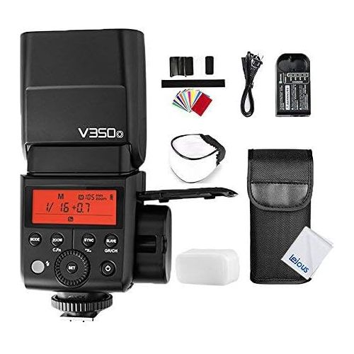  Godox GODOX V350O TTL Flash for Olympus Panasonic 2.4G 18000s HSS GN36 Li-ion Battery Camera Speedlite, 500 Full Power Flash, 0.1 to 1.7s Recycle Time