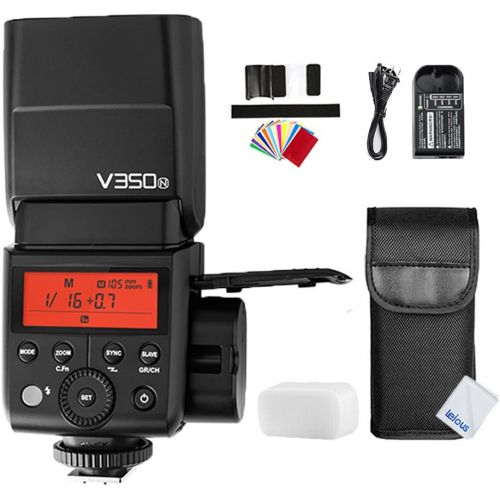  Godox GODOX V350N 2.4G TTL HSS 18000s Li-ion Battery Camera Flash Speedlite with XPro-N TTL Wireless Flash Trigger for Nikon D3100 D3200 D3300 D5000 D5100 D5300 D7000 D7100 etc