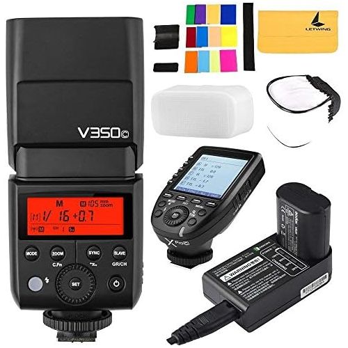  Godox V350C TTL GN36 18000s HSS 2.4G Wireless X System Li-on Battery Camera Flash Speedlite + GODOX Xpro-C E-TTL 2.4G Wireless High-Speed Flash Trigger for Canon Eos Cameras