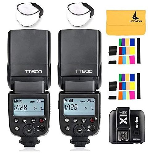  Godox GODOX TT600 2.4G Wireless 2X Camera Flash Speedlite,GODOX X1T-N Flash Trigger for Nikon Cameras