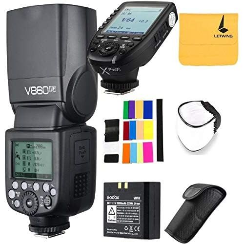  Godox V860II-F 2.4G TTL Li-on Battery Camera Flash Speedlite Compatible Fujifilm Camera X-Pro2 X-T20 X-T1 X-T2 X-Pro1 X100F,Godox XPro-F 2.4G TTL Wireless High Speed Sync 18000s F