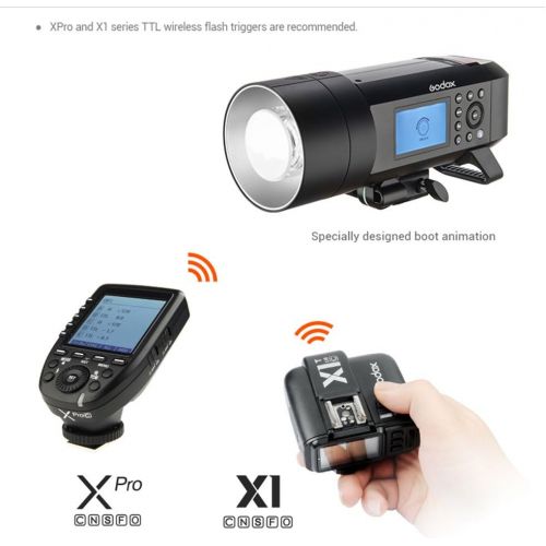  Godox AD400Pro 400Ws GN72 18000s HSS All-in-One Outdoor Flash Strobe TTL Battery-Powered Monolight + Xpro-S Trigger Transmission