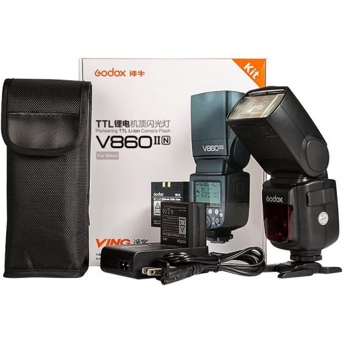  Godox Ving V860II-N Camera Flash Speedlite, TTL 2.4G HSS Speedlight Nikon DSLR Cameras Nikon D800 D700 D7100 D7000 D5200 D5100 D5000 D300 D300S D3200 D3100 D3000 D200 D70S D810 D61
