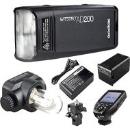 Godox AD200 TTL 2.4G HSS 18000s Pocket Flash Light Double Head 200Ws with 2900mAh Lithium Battery+GODOX XPro-C TTL Wireless Transmitter Compatible Canon EOS Series Cameras