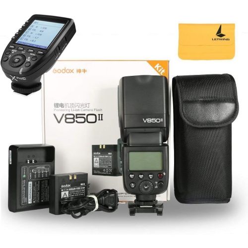  Godox V850II GN60 2.4G 18000s HSS Camera Flash Speedlight with 2000mAh Li-ion Battery Features 1.5s Recycle Time and 650 Full Power Pops for Canon,Godox XPro-C Flash Trigger For C