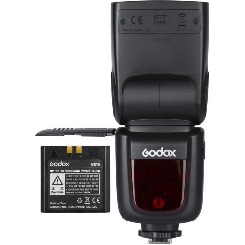  Godox V850II GN60 2.4G 18000s HSS Camera Flash Speedlight with 2000mAh Li-ion Battery Features 1.5s Recycle Time and 650 Full Power Pops for Canon,Godox XPro-C Flash Trigger For C