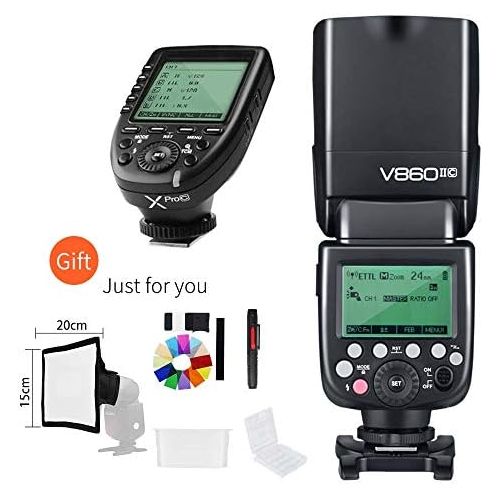  Godox V860II-C 2.4G GN60 TTL HSS 18000s Li-on Battery Camera Flash Speedlite with Xpro-C Wireless Flash Trigger Compatible for Canon Camera