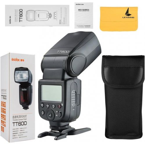  Godox GODOX TT600 2.4G Wireless 2X Camera Flash Speedlite,GODOX XPro-C Wireless Flash Trigger Compatible with Canon EOS Series Cameras,2X Diffuer,2X LETWING Color Filter