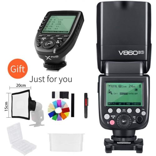  Godox Ving V860IIS 2.4G GN60 TTL HSS 18000s Li-on Battery Camera Flash Speedlite with Xpro-S Wireless Flash Trigger Compatible for Sony Camera DSLR A7R A7RII A58 A99 A6000 DSLR