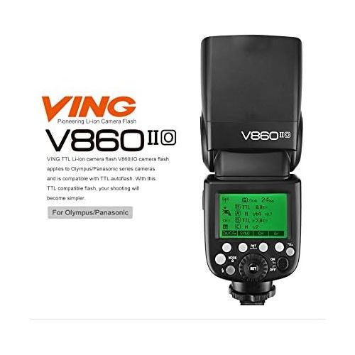  Godox VING V860II-O GN60 HSS 18000s TTL Li-ion Battery Speedlite Flash + X1T-O Trigger Compatible for Olympus Panasonic Cameras