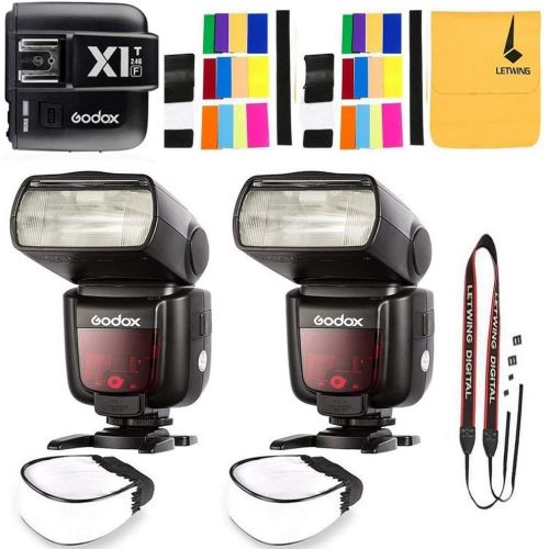  Godox GODOX TT685F HSS 2.4G TTL GN60 2X Camera Flash High-Speed Sync External Compatible Fujifilm Camera X-Pro2 X-T20 X-T1 X-T2 X-Pro1 X100F,GODOX X1T-F Flash Trigger Compatible Fuji DSL