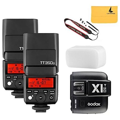  Godox TT350o 2.4G HSS 18000s TTL GN36 2X Camera Flash Speedlite X1T-O TTL 18000s HSS 32 Channels 2.4G Flash Trigger Transmitter Compatible OlympusPanasonic Mirrorless Digital Ca