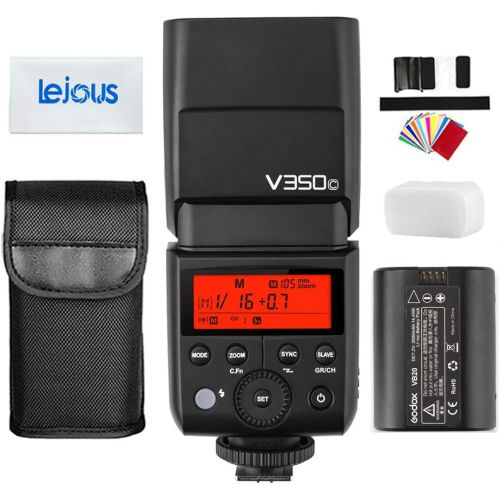  Godox GODOX V350C TTL Flash 2.4G HSS 18000s GN36 Camera Speedlite with 7.2V 2000mAh Li-ion Battery for Canon M3 M5 M6 M50 1300D 750D 200D 5D 6D 7D 80D 100D 600D 800D 70D 700D 77D 2000D