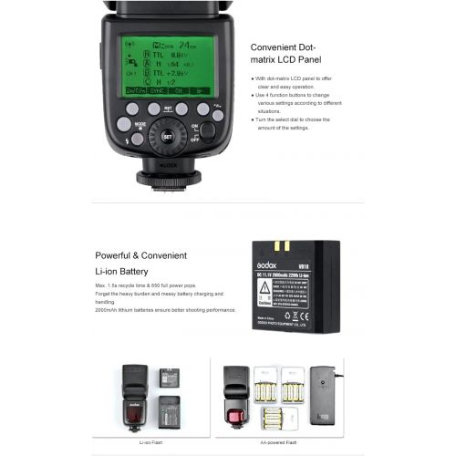  Godox VING V860II-O GN60 HSS 18000s TTL Li-ion Battery Speedlite Flash Compatible for Olympus Panasonic Cameras