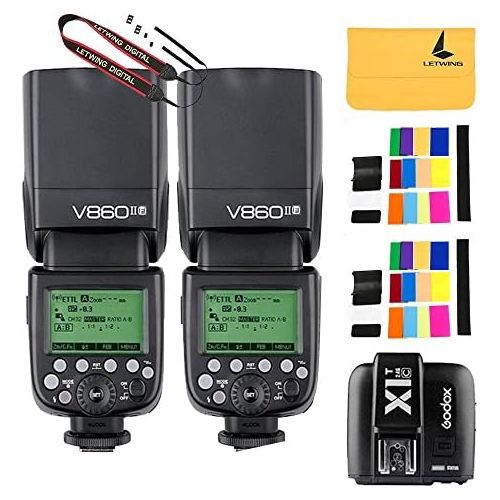  Godox GODOX V860II-F 2.4G TTL Li-on Battery 2X Camera Flash Speedlite Compatible For Fujifilm Camera X-Pro2 X-T20 X-T1 X-T2 X-Pro1 X100F,GODOX X1T-F Flash Trigger Transmitter Compatible