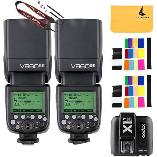  Godox GODOX V860II-F 2.4G TTL Li-on Battery 2X Camera Flash Speedlite Compatible For Fujifilm Camera X-Pro2 X-T20 X-T1 X-T2 X-Pro1 X100F,GODOX X1T-F Flash Trigger Transmitter Compatible