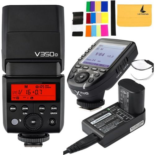  Godox V350O TTL 2.4G Camera Flash with Built-in Rechargeable 7.2V2000mAh Li-ion Battery,Godox XPro-O Flash Trigger For Olympus Panasonic Cameras