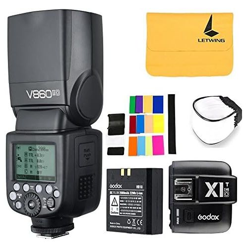  Godox GODOX V860II-O 2.4G TTL Li-on Battery Camera Flash Speedlite for Olympus Panasonic Cameras+GODOX X1T-O TTL 18000s HSS 32 Channels 2.4G Flash Trigger Transmitter for Olympus