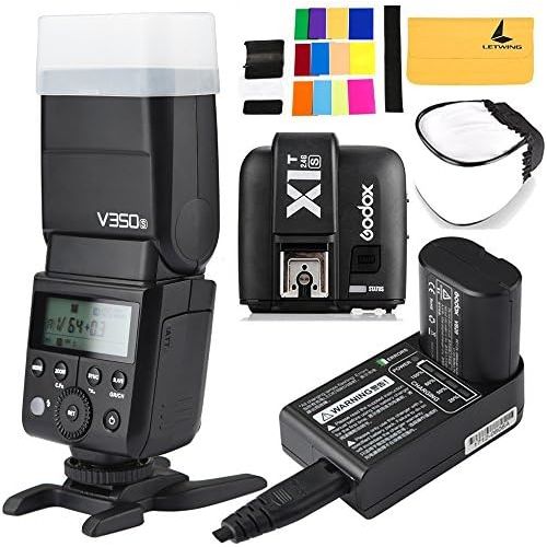  Godox V350S TTL 2.4G Camera Flash with Built-in Rechargeable 7.2V2000mAh Li-ion Battery,Godox X1T-S Flash Trigger for For Sony Camera