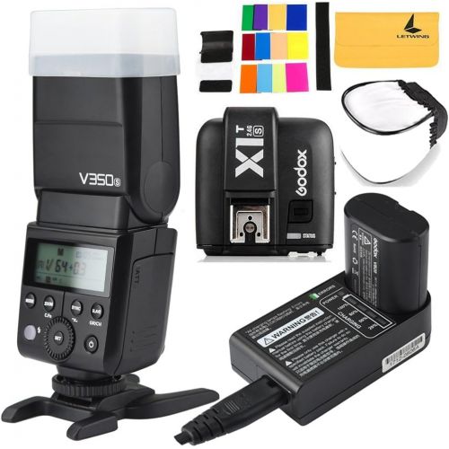  Godox V350S TTL 2.4G Camera Flash with Built-in Rechargeable 7.2V2000mAh Li-ion Battery,Godox X1T-S Flash Trigger for For Sony Camera