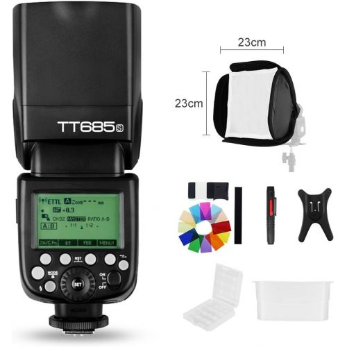  Godox TT685S 2.4G HSS 18000s i-TTL GN60 Wireless Speedlite Flash Compatible for Sony A77II A7RII A7R A58 A9 A99 A6300 A6500