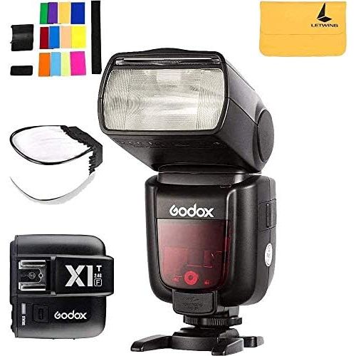  Godox GODOX TT685F HSS 2.4G TTL GN60 Camera Flash Speedlite High-Speed Sync Compatible Fujifilm Camera X-Pro2 X-T20 X-T1 X-T2 X-Pro1 X100F,GODOX X1T-F Flash Trigger Transmitter Compatibl