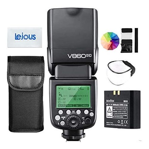  Godox V860II-C TTL 2.4G HSS 18000s GN60 Camera Flash Speedlite with Li-ion Battery for Canon 6D 7D 50D 60D 1DX 600D 600EX-RT 580EX II 5D Mark II III