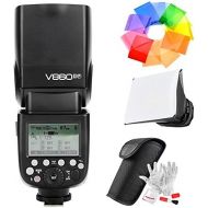 Godox V860II-F 2.4G TTL Flash for Fuji Camera GN60 HSS 18000s 1.5S Recycle Time 650 Full Power Pops 22 Steps of Power Output - with 2000mAh Rechargeable Battery and Charger