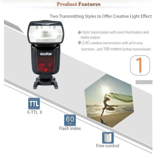  Godox TT685N 2.4G TTL Camera Flash Speedlite with X1T-N Flash Trigger for Nikon D800 D7100 D7000 D5200 D5100 D5000 D300S D3200 D3100 D70S D810 D610 D90