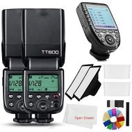 Godox 2X TT600 2.4G HSS Thinklite Camer Flash Speedlite Built in Godox X System Receiver Wireless GN60 MasterSlave Camera with Xpro-N Trigger Transmitter Compatible Nikon Camera